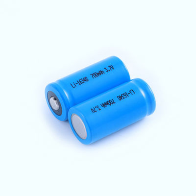 ICR16340 Bateria de íons de lítio 3.7V 700mAh com 500 ciclos de vida para lanternas e escovas de dentes