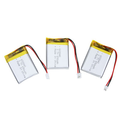 Bateria de Polímero de Lítio Certificada IEC62133 em Conformidade com UN38.3 650mAh 3.7V Bateria LiPo