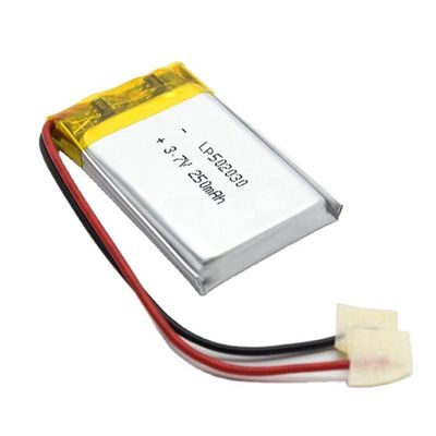 502030 3.7V 250mAh Bateria de Lítio Polímero Bateria recarregável Lipo para luz LED