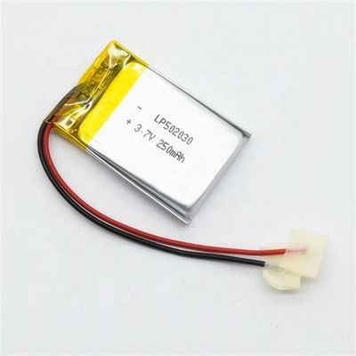 502030 3.7V 250mAh Bateria LiPo Com PCM E Cabo Bateria Recarregável de Polímero de Lítio