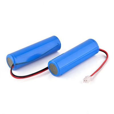 2600mAh 3.7V 18650 Bateria de lítio com conector JST para dispositivos portáteis