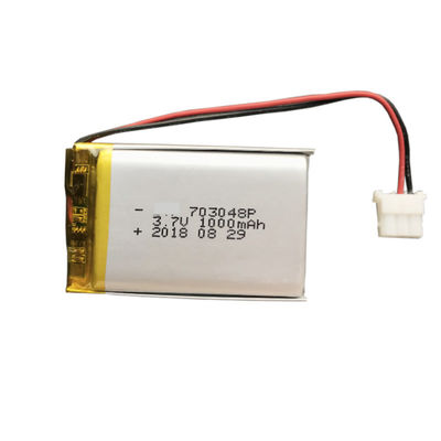 Bloco da bateria do polímero do lítio de Li Ion 3,7 V Lipo 1000mah 703048