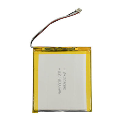 Pilha ultra fina feita sob encomenda 308090 3000mah Li Polymer Battery Pack de 3,7 V Lipo