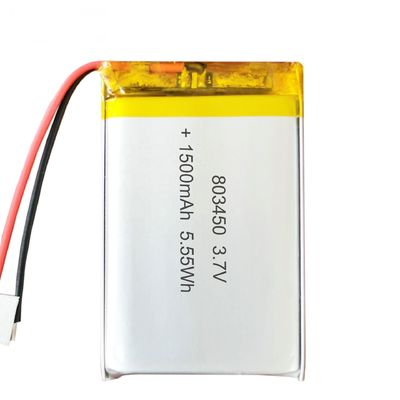 3,7 bateria dos auriculares de V 1500mAh Lipo Bluetooth vida de ciclo de 500 vezes