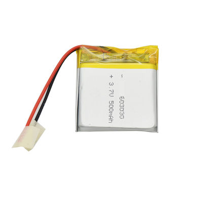 Bateria de Polímero de Lítio Lipo de 3.7V 500mAh Certificada UN38.3 para Produtos Digitais