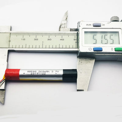 08500 Bateria recarregável de polímero de lítio 10C 3,7V para cigarro eletrónico