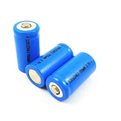 Bateria de Íon de Lítio Recarregável 3.7V 750mAh ICR16340 CR123A com Vida Útil de 500 Ciclos