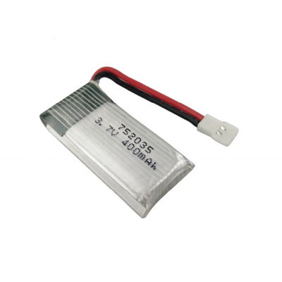 Bloco alto da bateria do zangão da taxa 752035 3.7V 400mAh da descarga