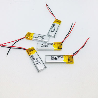 3.7V 90mAh 401030 Bateria Li Polymer para Dispositivos Inteligentes com 500 Ciclos de Vida