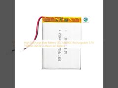 Bateria de alta taxa de descarga 30C Max60C recarregável 3.7V 750Mah 304355 Bateria de íons de lítio