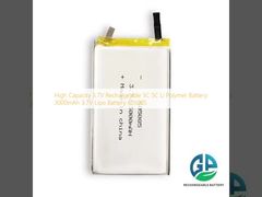 Bateria recarregável de 3C 5C Li polímero de alta capacidade 3.7V Bateria Lipo de 3.7V 3000mAh 605085