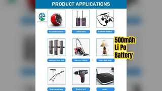 CE da bateria KC do polímero de 3.7V 500mAh Li